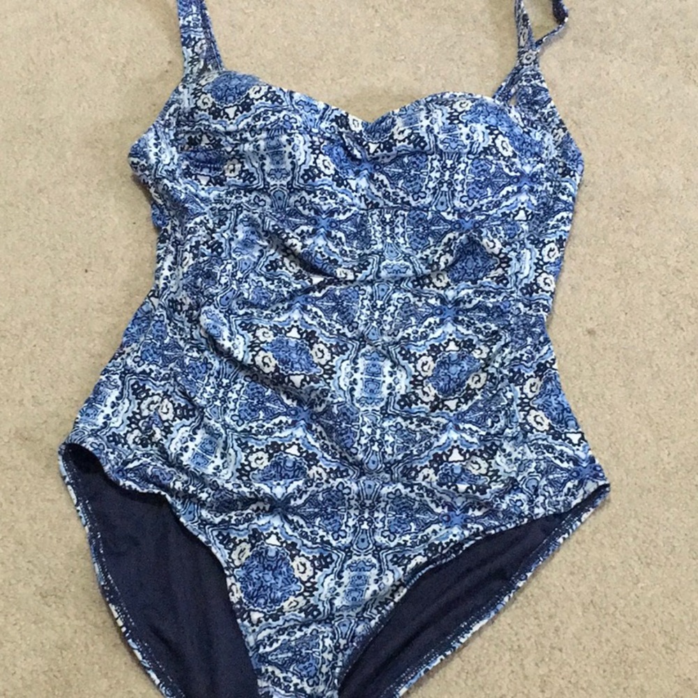 Blue, slimming one piece